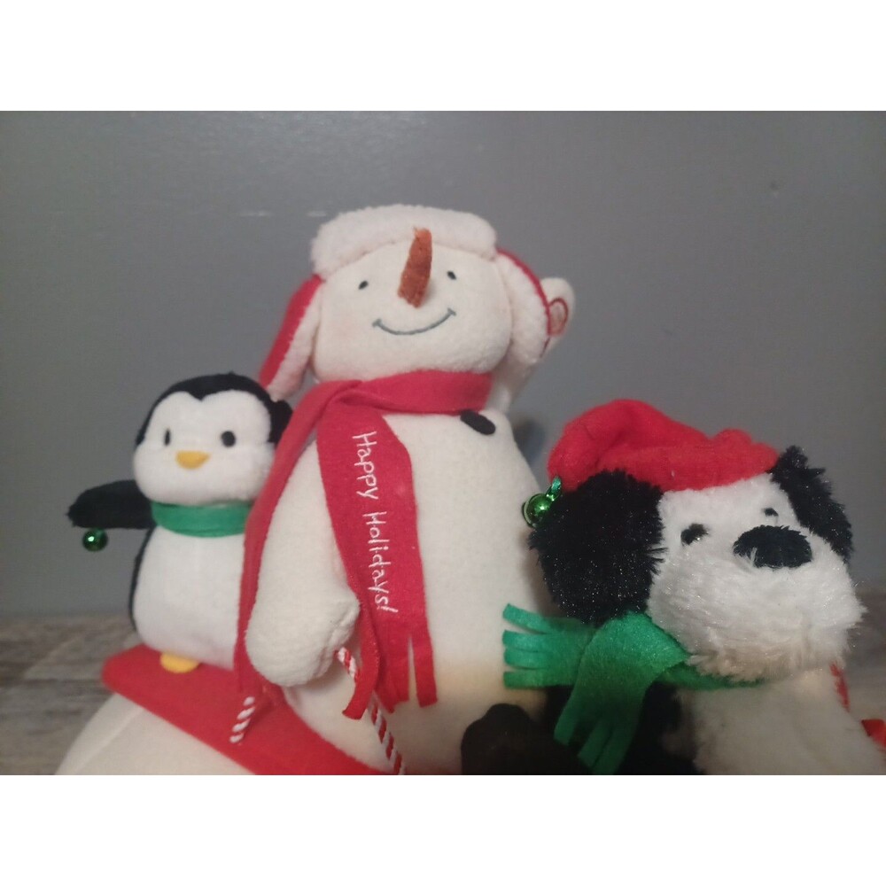 HALLMARK Jingle Pals Animated Musical Plush Snowman Penguin Dog Sleigh Ride 2007 - Picture 5 of 7